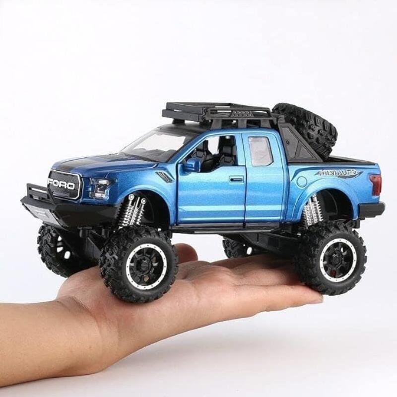 1/32 Scale Toy Pickup Truck for Boys - Ford F150 Toy Trucks Die-Cast Model Cars with Sound and Light, Toy Cars for 3+ Year Old Boys Girls