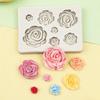 DIY Handmade Soap Chocolate Fondant Baking Mold Rose Flower Cake Decoration Silicone Mold