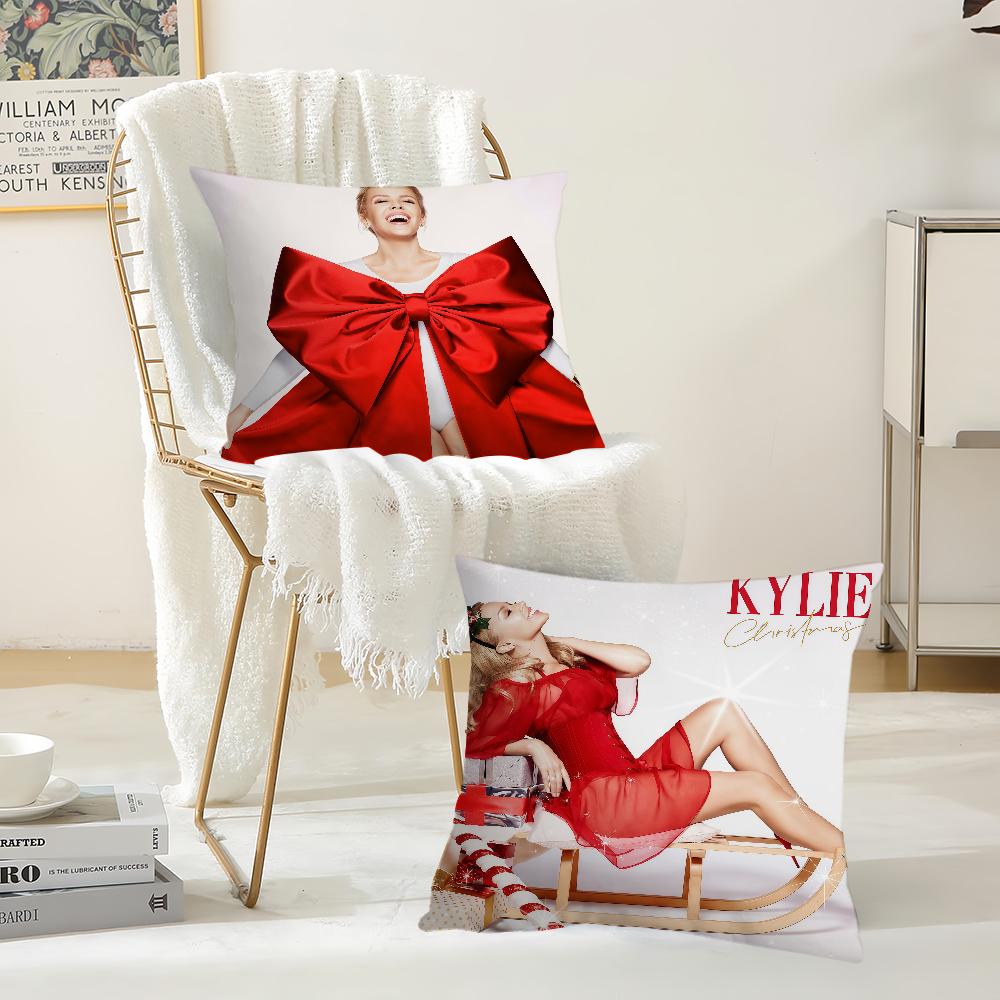 Singer Kkylie Mminogue Christmas Pillow Case Suitable For Bedrooms Living Rooms Cars Home Decoration