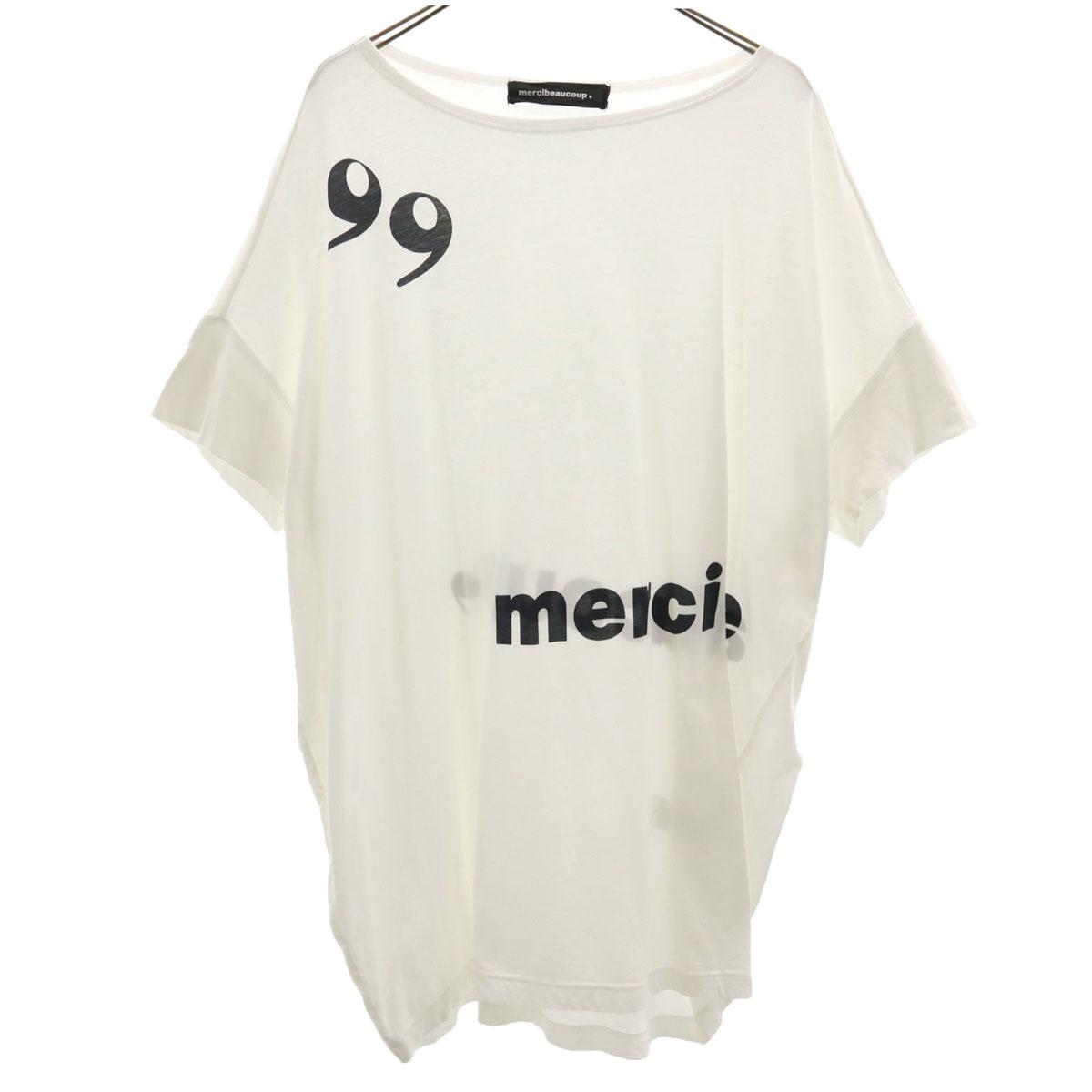 

mercibeaucoup. Short sleeve one piece 1 White system T-shirt Women Used