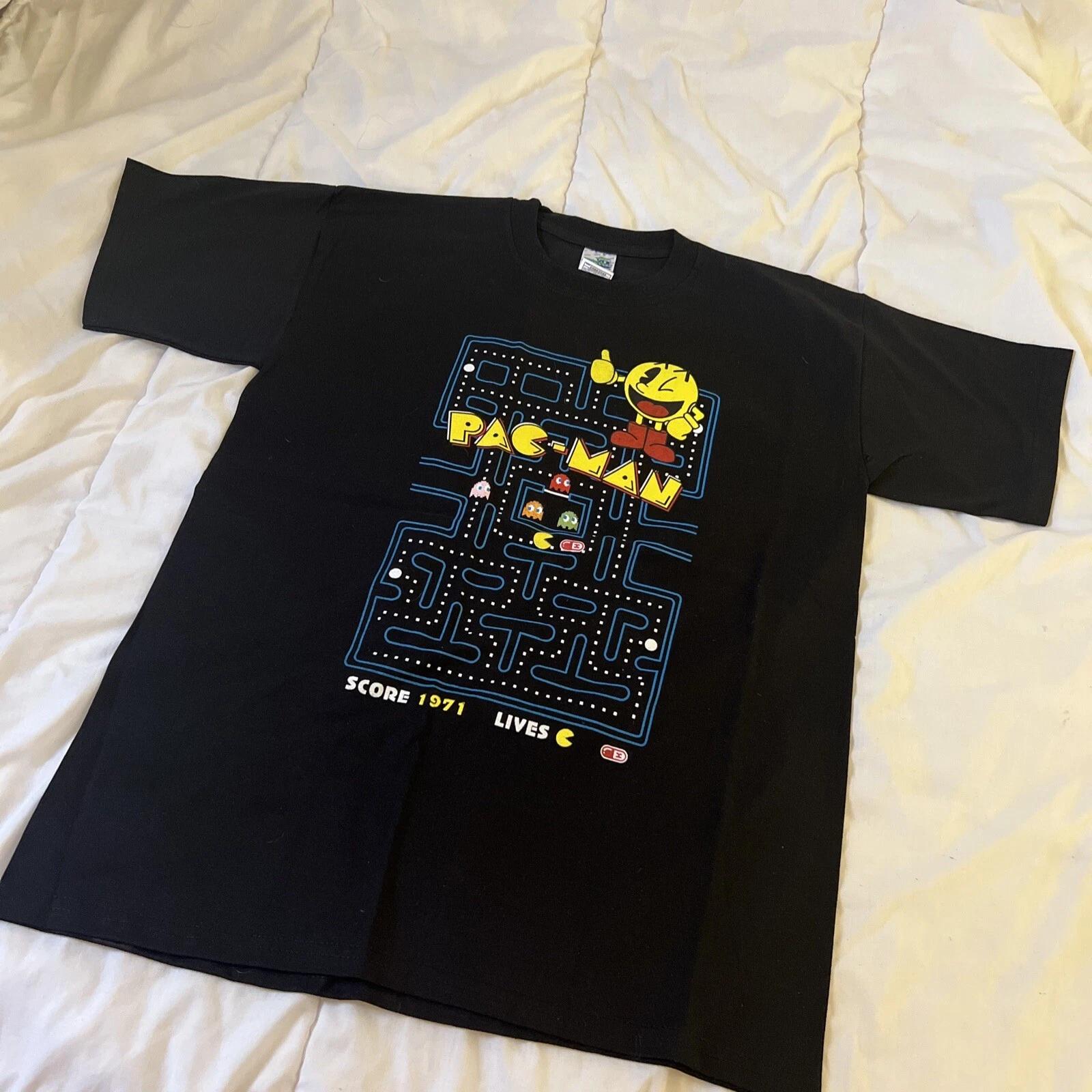 

PAC-MAN Black T-shirt vintage video games, vintage style Unisex One Size Mexican M