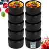 Black Porcelain Baking Bowls 260 Ml 10 Pcs.