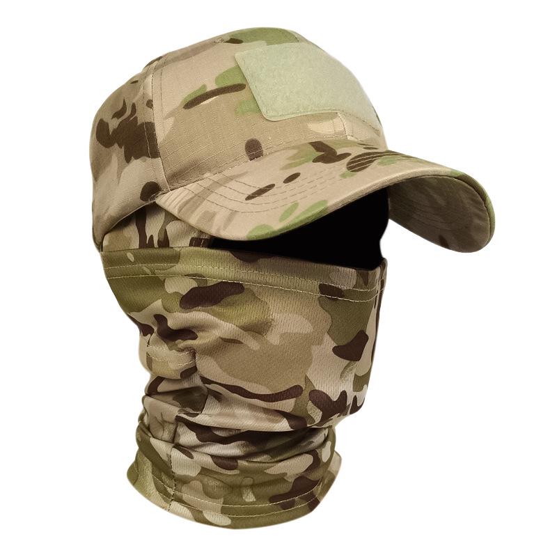 Grenzüberschreitende Camouflage-Baseballkappe mit Maske für Outdoor, Jagd, Angeln, Sonnenschutz und taktischen Einsatz
