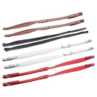 16-120 Bas Akordeonları için Bir Çift Ayarlanabilir Suni Deri Akordeon Omuz Askıları