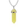 Collar Colgante Hexagonal de Cristal de Piedra Natural - Joyería de Cadena para Clavícula Multicolor