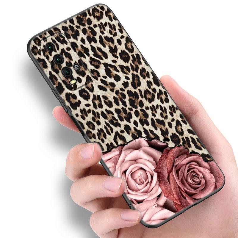 Pouzdro na telefon s leopardím potiskem pro Xiaomi Redmi Note 5 6 9T K20 K40 K50 Pro 7A 8A 9A 9C 9i 10A 10C A1 S2 Měkký TPU Černý kryt