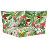 Outdoor Sofa Cushion Set 3 Pcs Multicolored Polyester