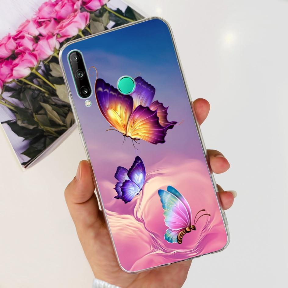 For Huawei Y7p 2020 Case Honor 9C Silicone Cover Fashion Butterfly Clear TPU Fundas For Huawei P40 Lite E ART-L28 ART-L29 Bumper