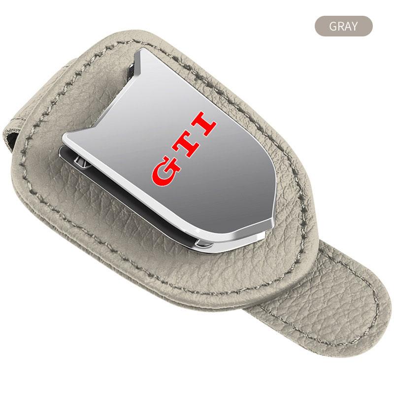 Efg1 1Pc Auto Sun Visor Glasses Box Sunglasses Clip Card Ticket Holder Stand Caps For VW GTI Jetta MK5 Golf Passat OEM 3B7 601 171