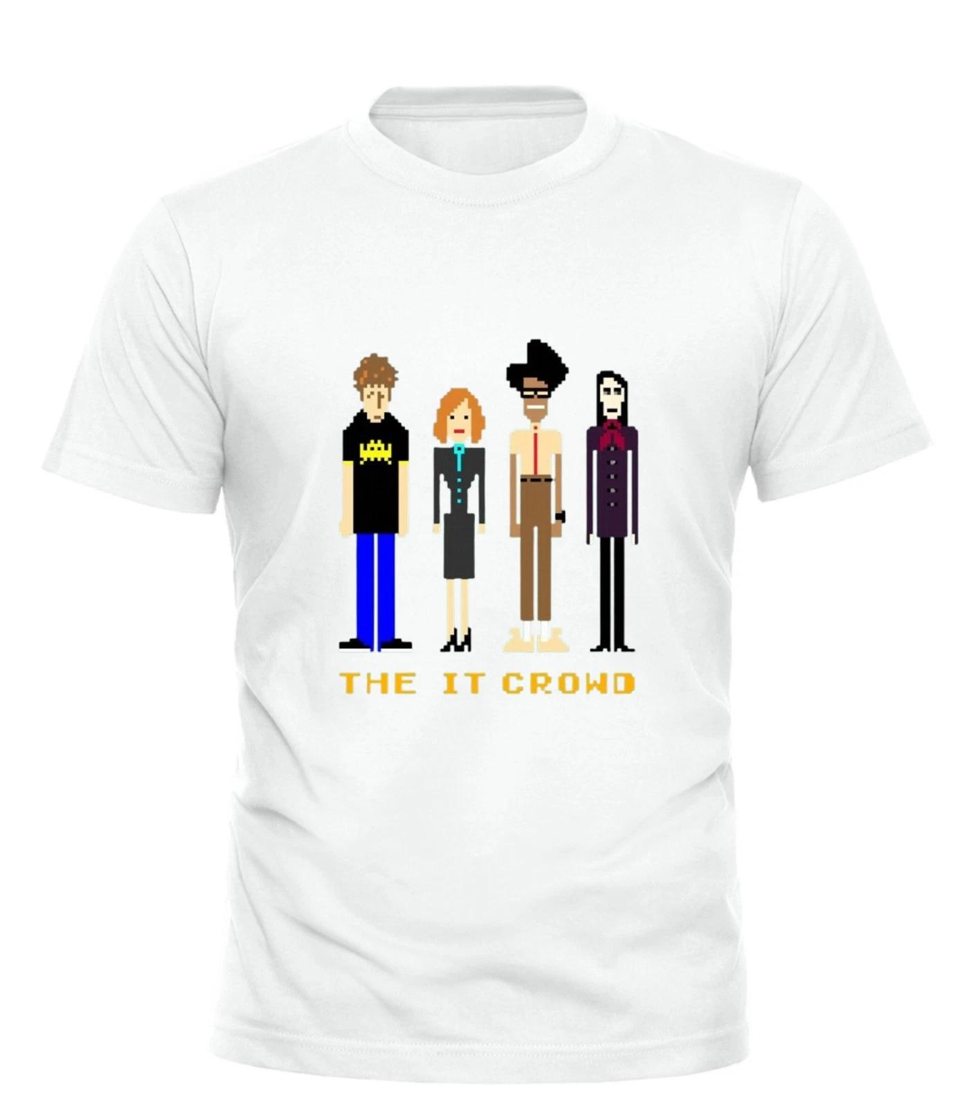 The IT Crowd Pixel Art T Shirt Iconic British Comedy Retro Geek Nerd tees 2XL