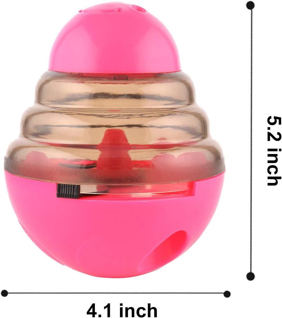 Automatic Pet IQ Chew Toy Ball Slow Tumbler Feeder Plastic Dog Dispensing Toy and Bowl Hot-selling