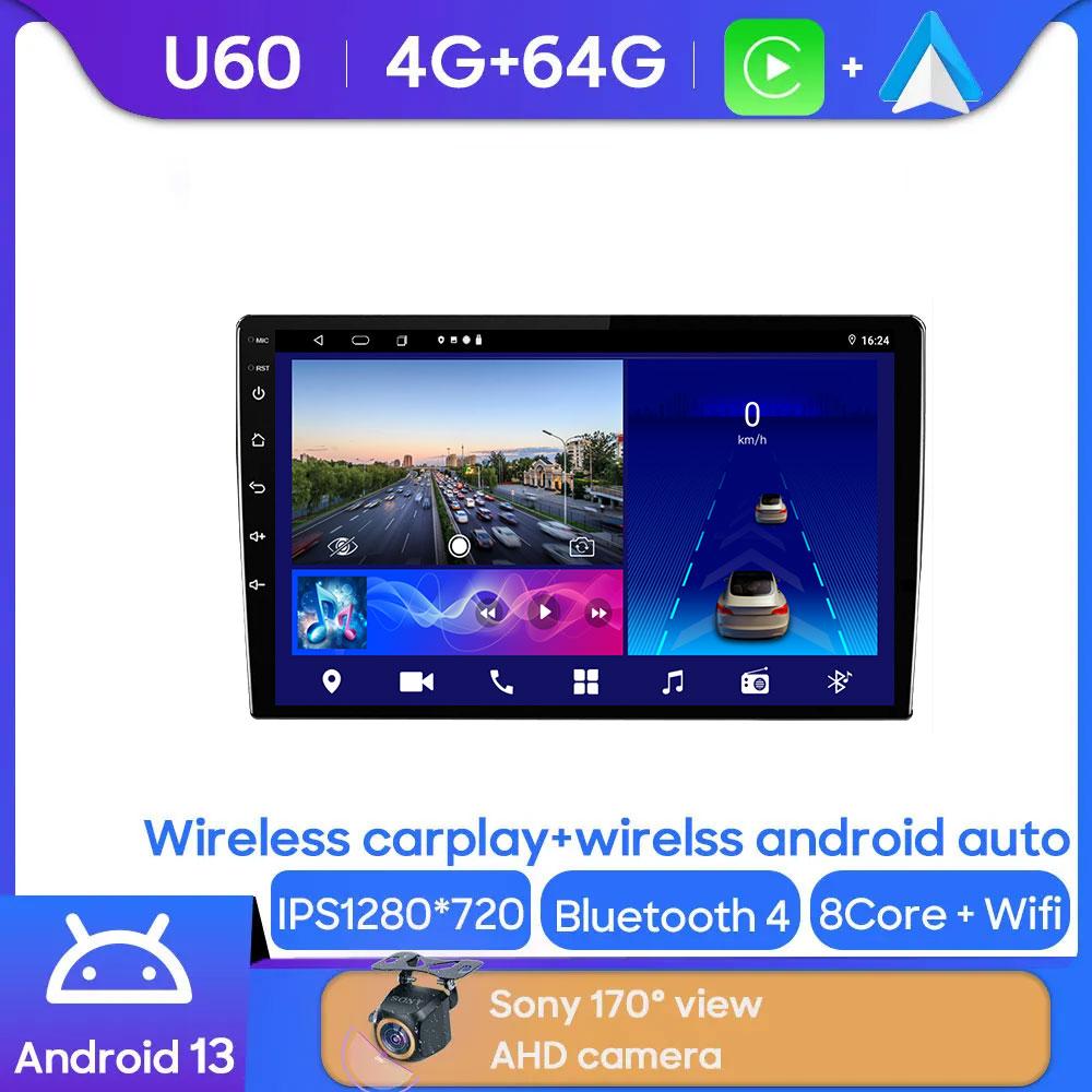 Universal Android Multimedia For Car Stereo CPU Radio QLED Player Navigation Carplay Auto 5G BT Cam