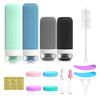 1 Set 60/90ML Silicone Travel Bottle Kit Leak Proof Reusable Facial Cream Lotion Sunscreen Storage Bottle Portable Refillable Empty Toiletries