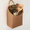 Imitation Rattan Woven Fruit Basket Wall Mounted Wall Basket Decor  Camping