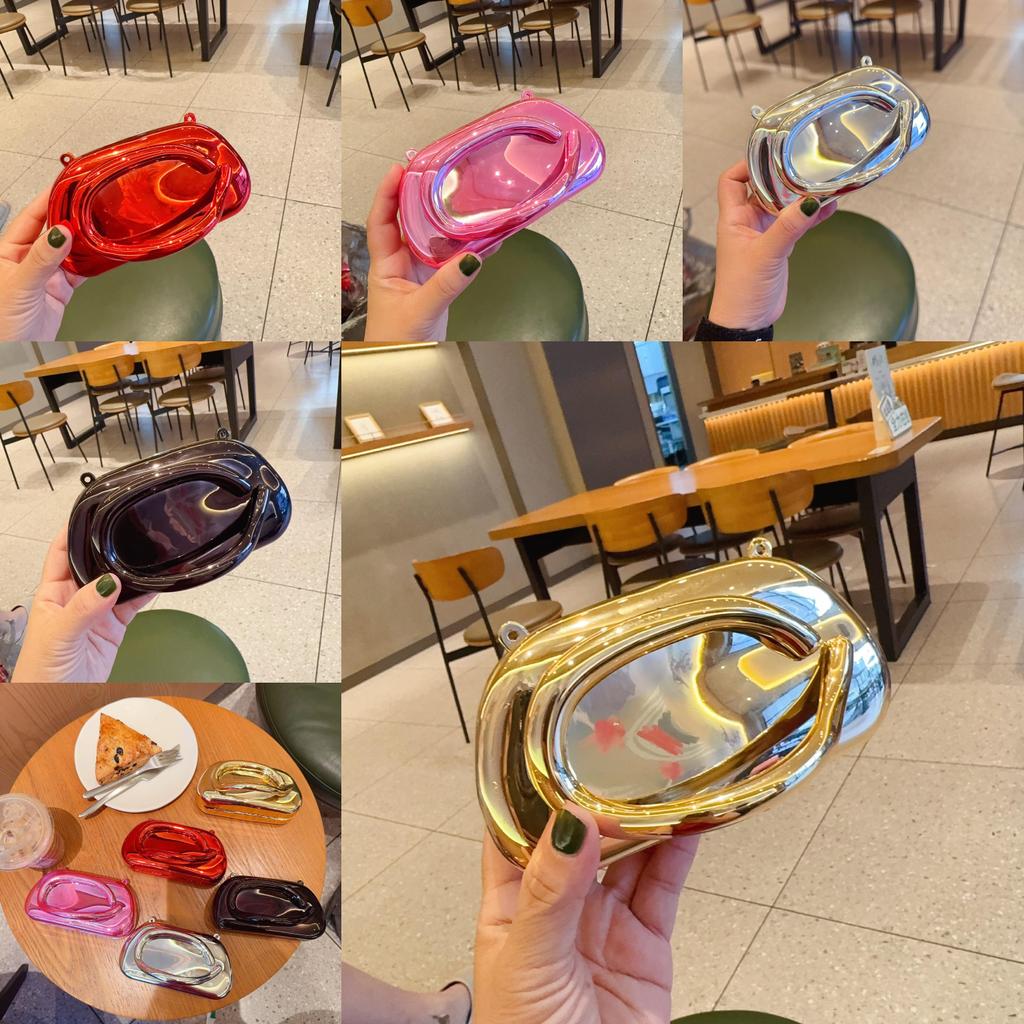 Acrylic Clutch Evening Bag With Metal Handle For Daily Wear