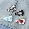 Creative Word CHEER Trumpet Brooches Cheer Up Enamel Pins for Athletes Backpack Cloth Lapel Badge Match Gifts Decoration Jewelry