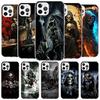 Reaper Skull Skeleton Gun Cover Phone Case For iPhone 16 17 Air 15 14 Pro Max 16E Phone Case 13 Mini 12 11 7 SE 8 Print Pattern
