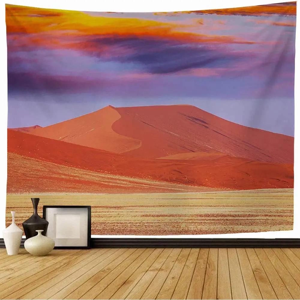 Dune Sunrise Tapestry Sahara Desert Dunes Tapestry Nature Outdoor Scenery Tapestry Wall Hanging Decor for Bedroom Living Room