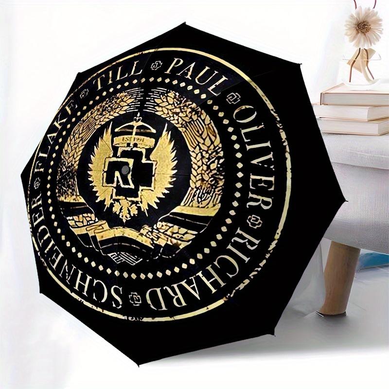 1pc SEAL OF AUTHORITY Umbrella with Plastic Handle,Suitable for All Seasons Home Travel Outdoor UmbrellaM1075