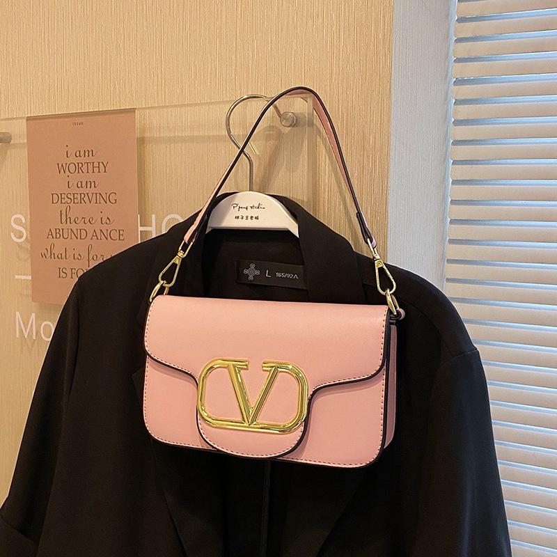 

IELGY женская портативная сумка на цепочке под мышками, модная универсальная сумка-мессенджер, квадратная и простая розовый