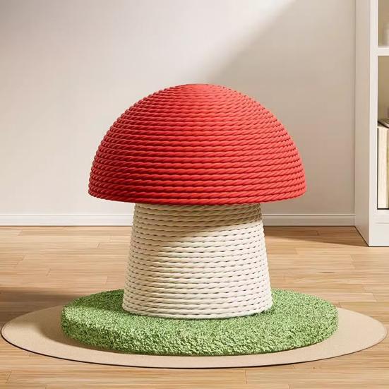 Grzybowy drapak dla kota Sznur sizalowy Grzybowy drapak dla kota Interaktywne pionowe drzewko do wspinaczki i zabawka do drapania dla kociąt domowych i kotów dorosłych