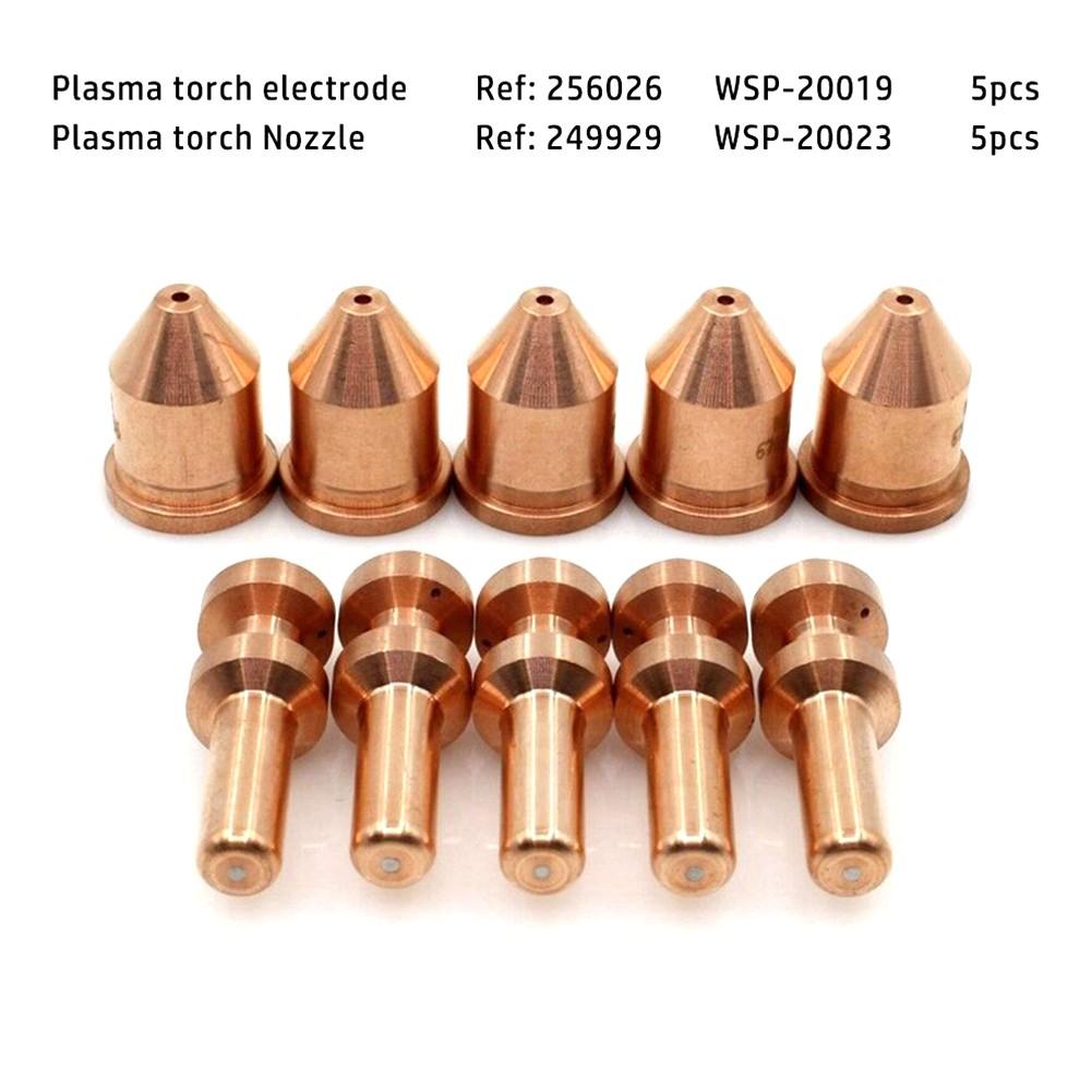 10pcs 249929 Tips 256026 Electrode 60A Plasma Torch for Miller Spectrum For XT60