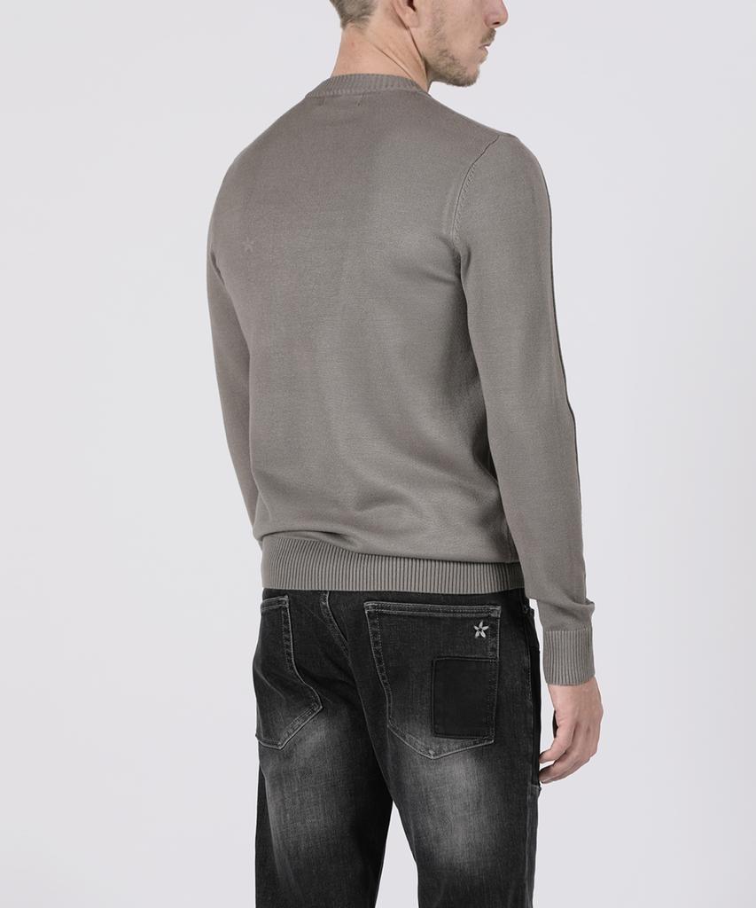 PANICALE Gray Cut-Out Crew Knit
