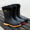 Men's Waterproof Mid-Calf Non-Slip Rain Boots: Korean Style Fashion Rubber Slip-On