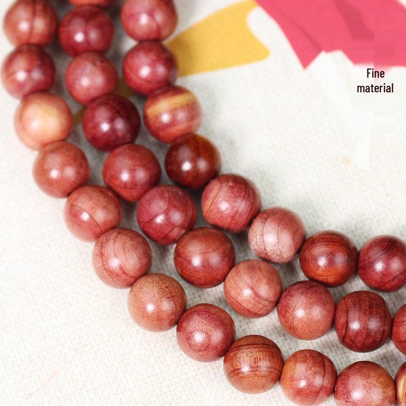 Cypress Hand String 2.0: Fragrant Wood Buddhist Beads Bracelet for Couples, 108 Red Blood Skin Cypress Beads