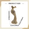 Brass Peacock Statue Desktop Ornament, Retro Craft Wealth Decor, Good Fortune Lucky Figurine for