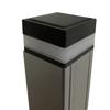 7x7cm Square Solar Powered LED Waterproof Pillar Fence Light Outdoor Post Cap Lamp Aluminum Column White Warm Lamp