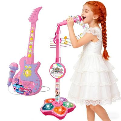 Kindermicrofoon Speelgoed met Hoogte Staande Standaard Peuters Jongens Meisjes Karaoke Machine met LED Licht Muziek Kinderen Verstelbare Microfoon Zingen Muzikaal Speelgoed