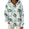 Women's Fashion Casual Christmas Print Pullover Long-Sleeve Hooded Sweatshirt