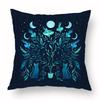 Vikama Moon Phases & Magical Creatures Pillow Covers Pattern Cushion Cover Suitable For Sofa Bedroom Car Pillow Cover Decor