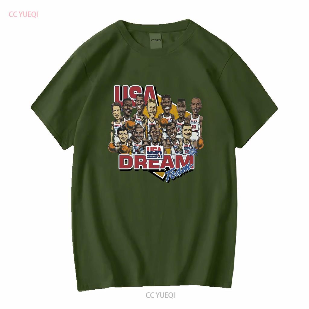 Vintage Style 1992 Basketball T Shirt 90s Dream Team Usa Vintage Washed Unisex Graphic Top For Everyday Wear Breathable