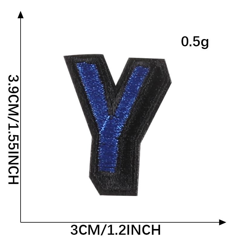 Duoku Computer Embroidery English Alphabet Cloth Label Name Label Ball Suit Mark Patch Clothing Accessories Embroidery Cloth Sticker