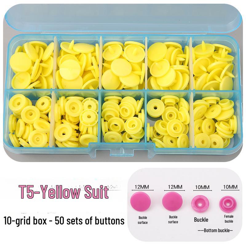 Colorful T5 Plastic Baby Snaps with Tool Support for One-Piece Drop Shipping