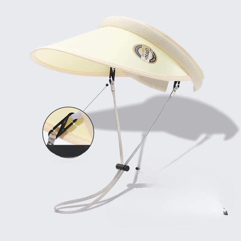 Summer UV Sun Hat Ice Silk Shell Hat Beach Sun Hat Women's Big Hat Brim Full Face Sun Hat