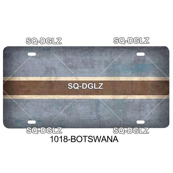 [SQ-DGLZ] AB Stadt Nummernschild Metallschild Vintage Plakette Blechschild Wanddekoration für Bar Landesflagge Polen/Brasilien/Australien