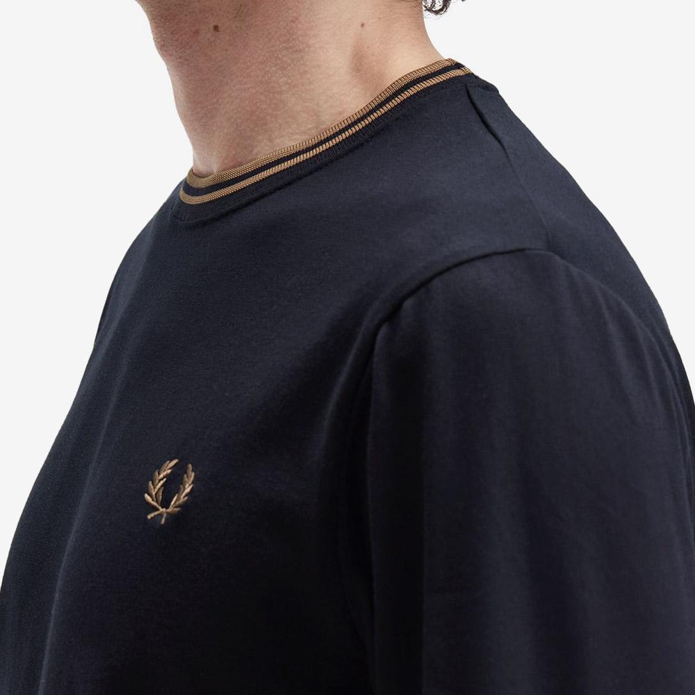 Fred Perry [Baseline] Long Sleeve Twin Tip T-Shirt - Black Afpm2539602-184