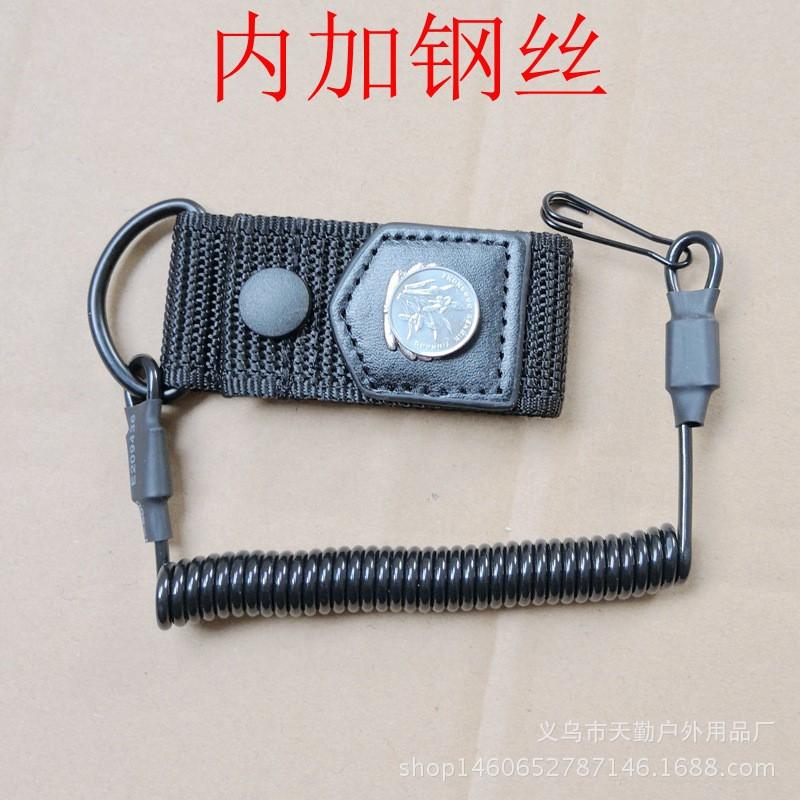 Outdoor Nylon Rope Anti-theft Anti-loss Anti-cutting Task Camera Strap Mountaineering Buckle Factory Below 60cm чёрный