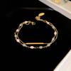 Retro Geometric Double-layer Bracelet Light Luxury High-end Sense Fashion Simple Bracelet Temperament Versatile Jewelry Women