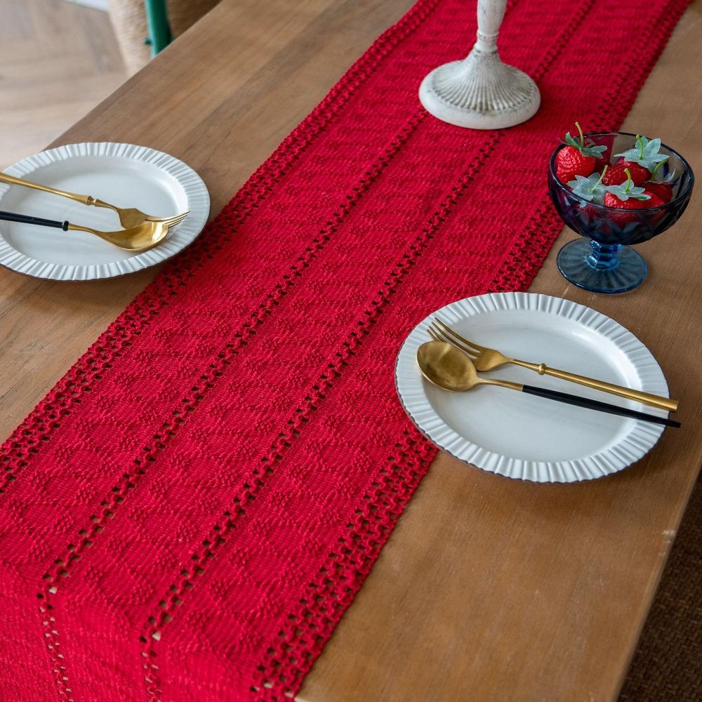 

Рождественская скатерть-дорожка в стиле фермерского дома, тканая, из хлопка и льна, с бахромой, для сервировки стола-буфета, декор для камина 30*50cm