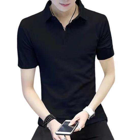 

Men s Tops Breathable T Shirts Casual Regular Fit Shirts Soft Comfortable Short Sleeve Tops for Daily Life Parties Office Travel Outdoor Wear L чёрный