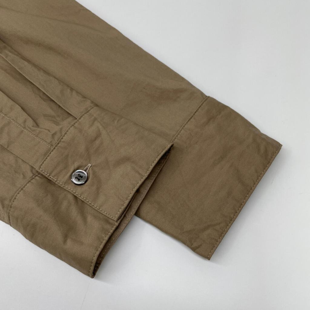 UNIVERSAL TISSU UT211SH009 Beige Natural Type Lighter Band Collar Long Shirt Tops Not Written beigeUsed