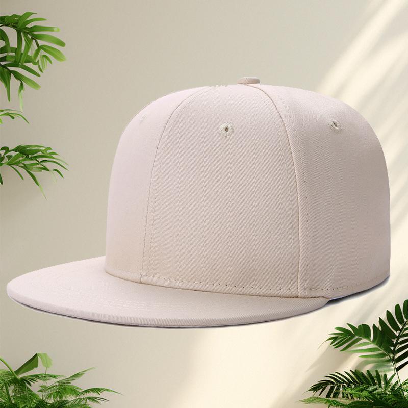 Cotton flat edge hat embroidery hip hop flat brim hat custom hip hop hat men's and women's fashion trends