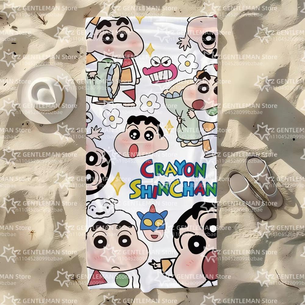 Cartoon C-Crayon S-Shin-chan-S Design Print Towel For Swim Yoga Gym Quick Drying Soft and skin-friendly Beach Towels All-Season