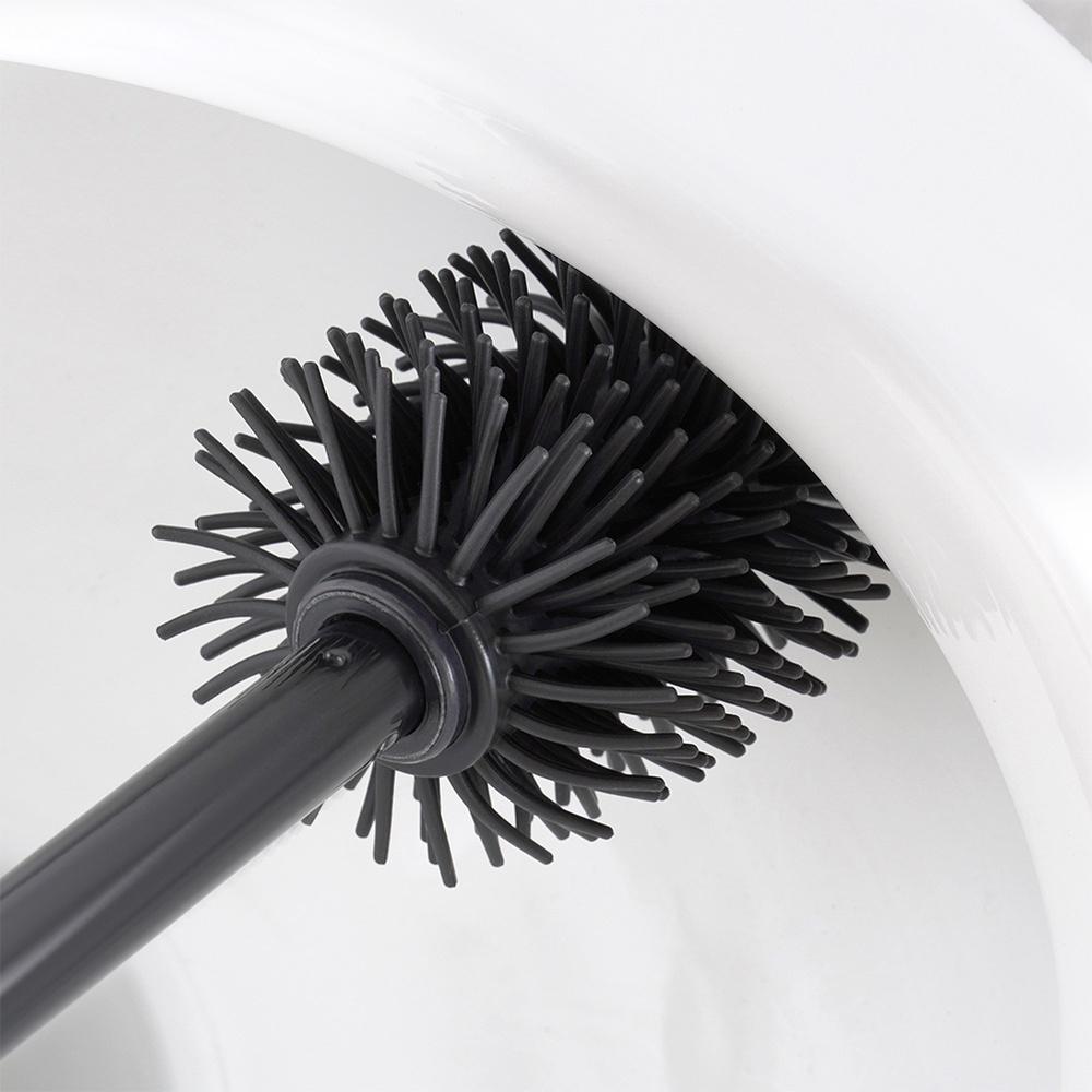 Silicone toilet brush, black, spare, 35 cm