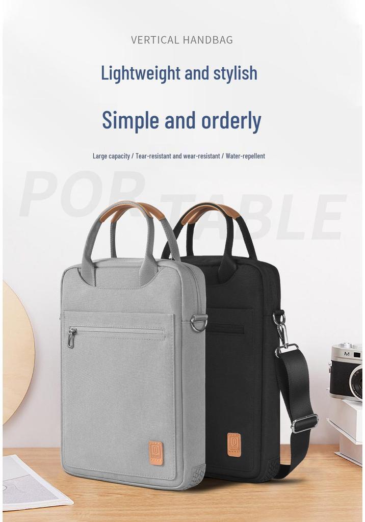 WiWU Vertikale Laptoptasche und Tablet-Umhängetasche für 13-Zoll-Notebooks und 12,9-Zoll-iPad Pro