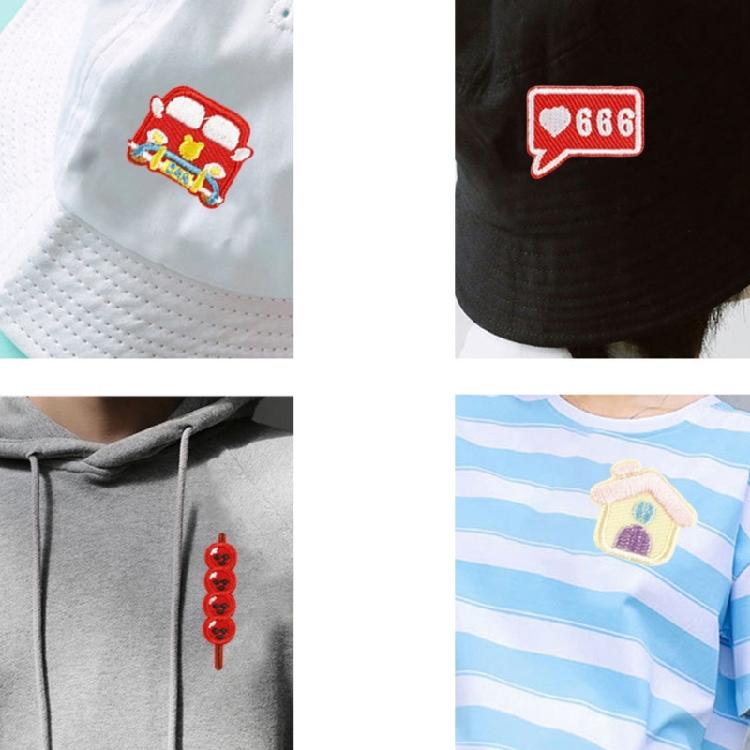 23 Pcs Tanghulu Applique Patches Lovely Frogs Iron On Patches House Embroidered Patches Repair Patches Sew On Patches